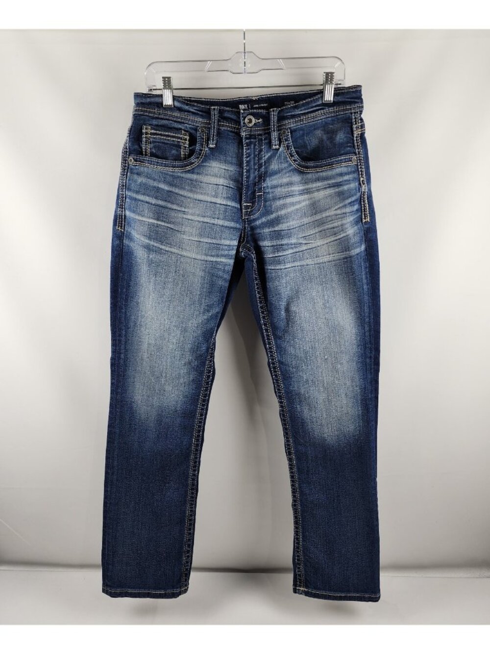 BKE Jeans Mens 32x30 Jake Blue Straight Mid Rise 5-Pocket Denim